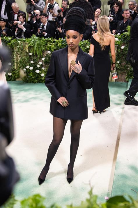 Willow Smith in Black Dior Shoes at Met Gala 2024.